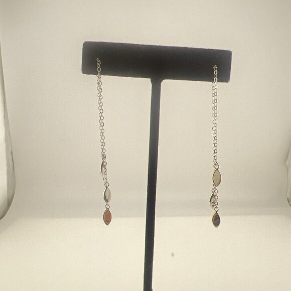 HSN Technibond Earrings Sterling Silver 925 Ear Threads Dangles Boho, Boxed - Picture 6 of 15